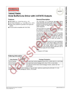 74VHCT540AM datasheet  